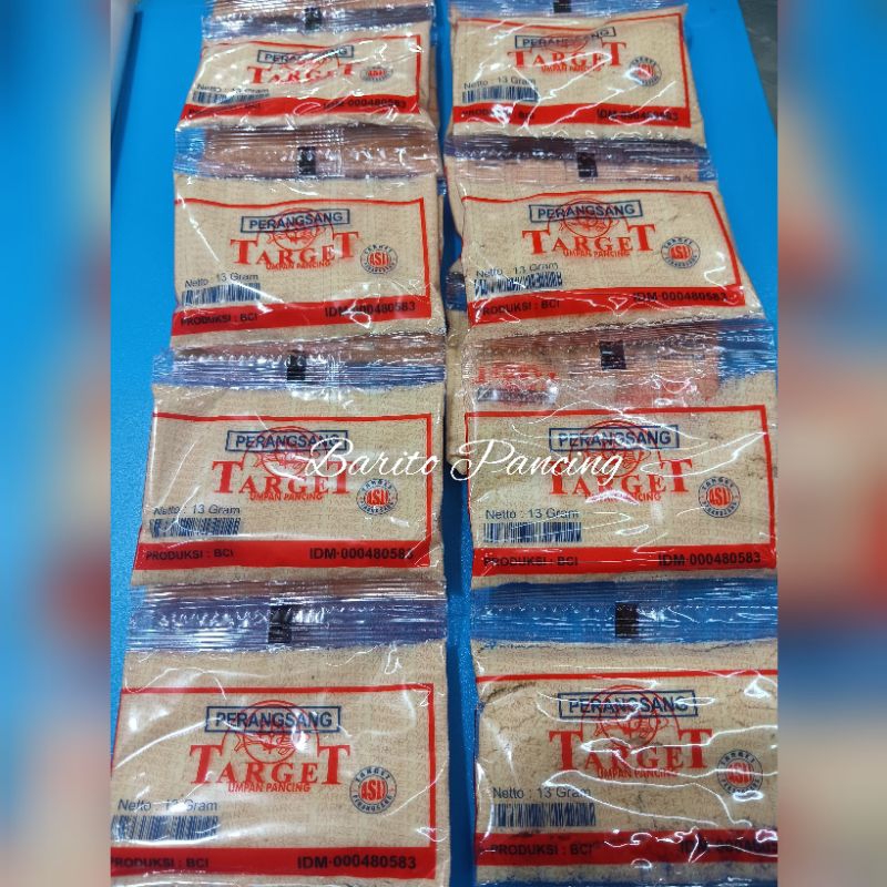 umpan pelet TARGET MERAH perangsang  umpan ikan mas ,nila