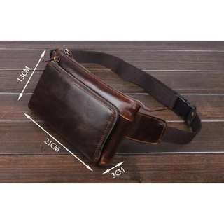 Waistbag Kulit Asli Pria Premium - Tas Kulit Asli Pria - Waistbag Pria Asli Kulit Sapi