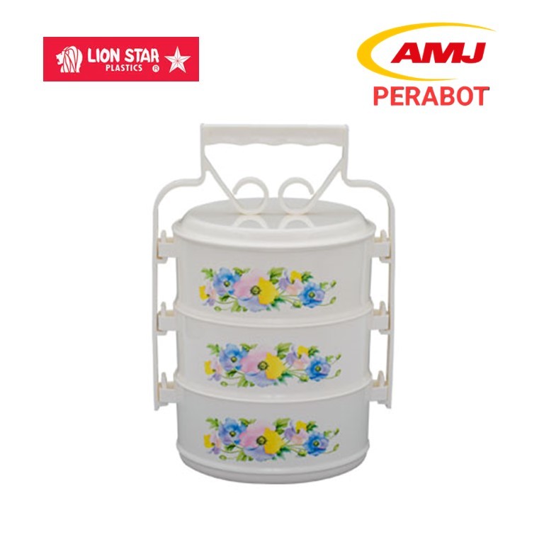 LION STAR Rantang Plastik Ukir Susun-3