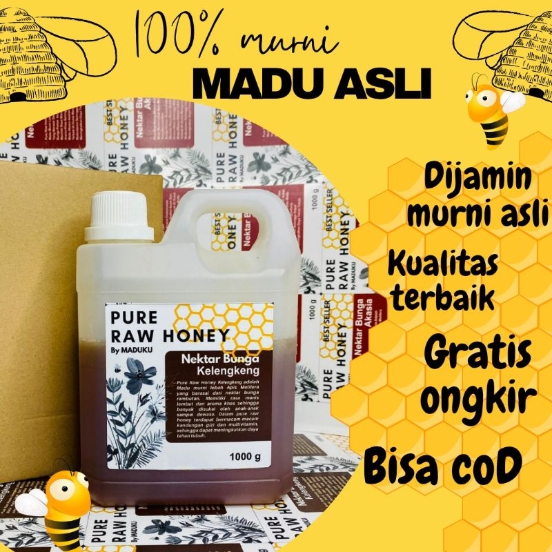 

Madu asli murni tanpa campuran 100% murni asli original fresh nektar bunga kelengkeng 1000 gram 1kg