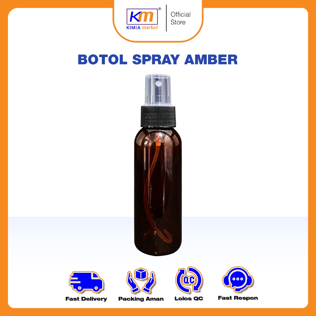 Botol Plastik Spray 100ml / Botol Spray amber 100ml DK 20