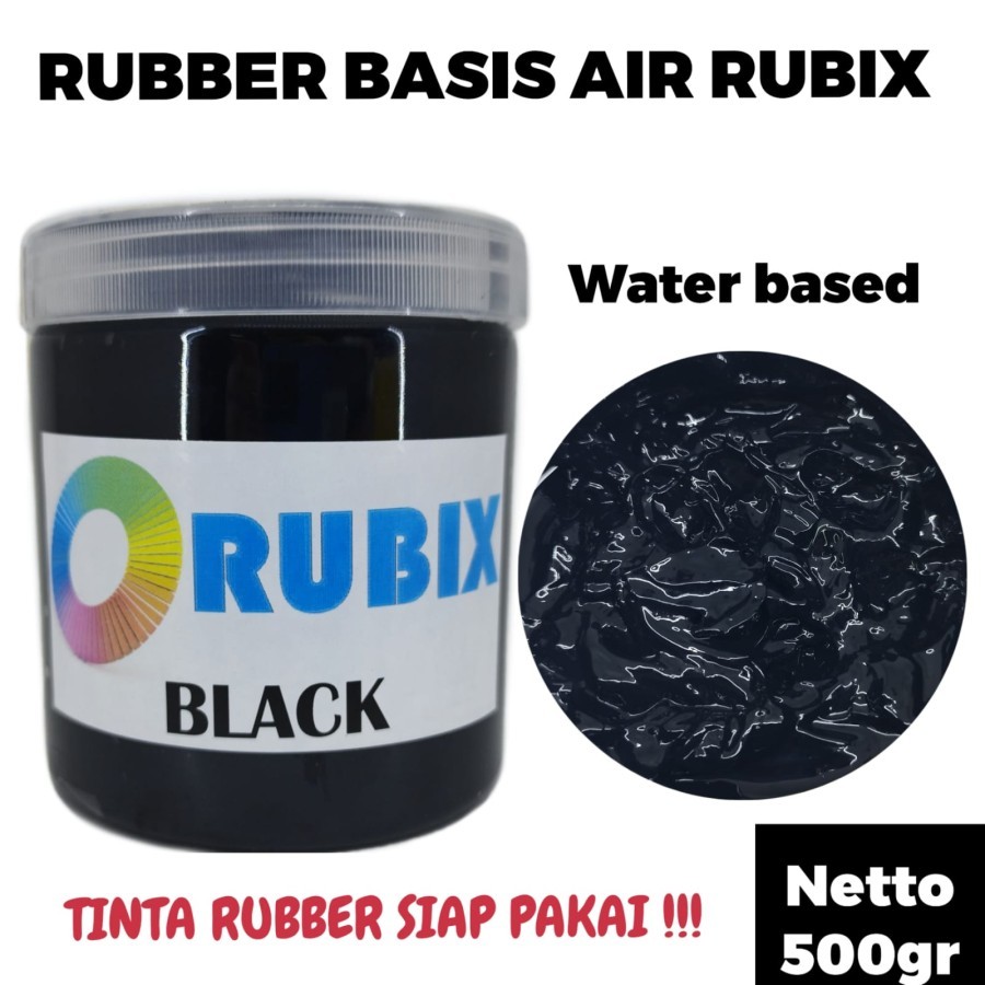 CAT SABLON RUBBER GL PASTA CAT AKRILIK WARNA HITAM 500GR