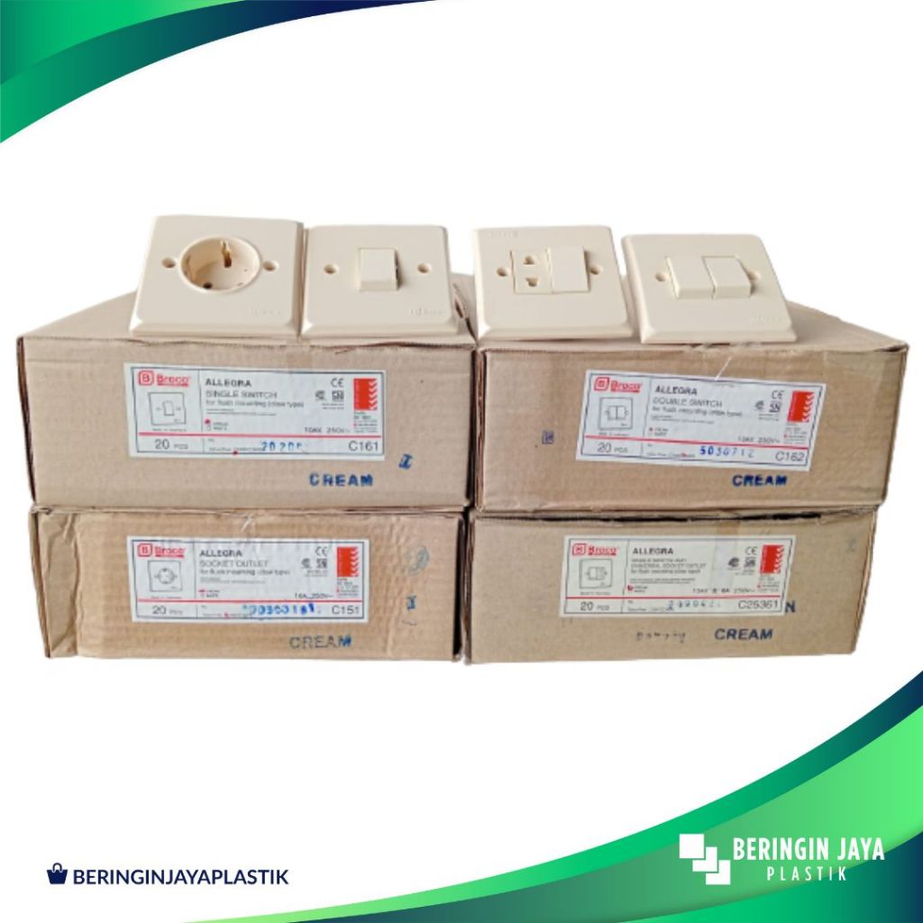 Broco IB Saklar Engkel  / Seri / Stop Kontak / Saklar + Stop Kontak