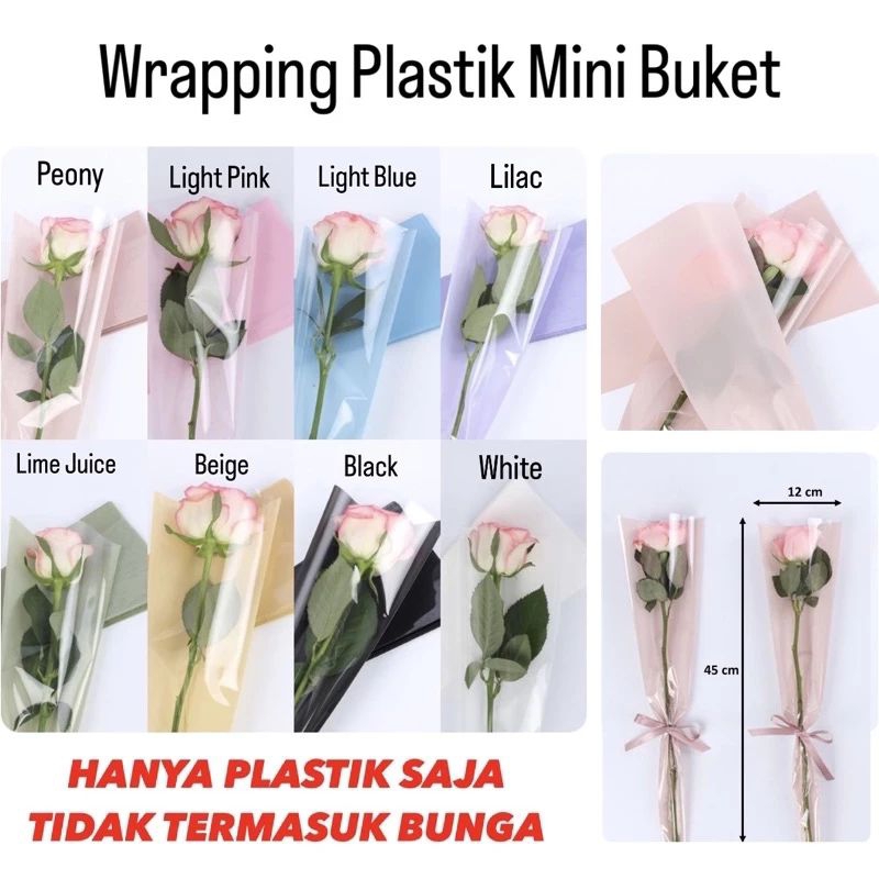 

Plastik wrapping bunga pertangkai