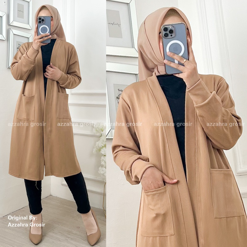 AM - Celsia Mango Knit Cardigan Wanita Panjang Knit Rajut / 513-7091