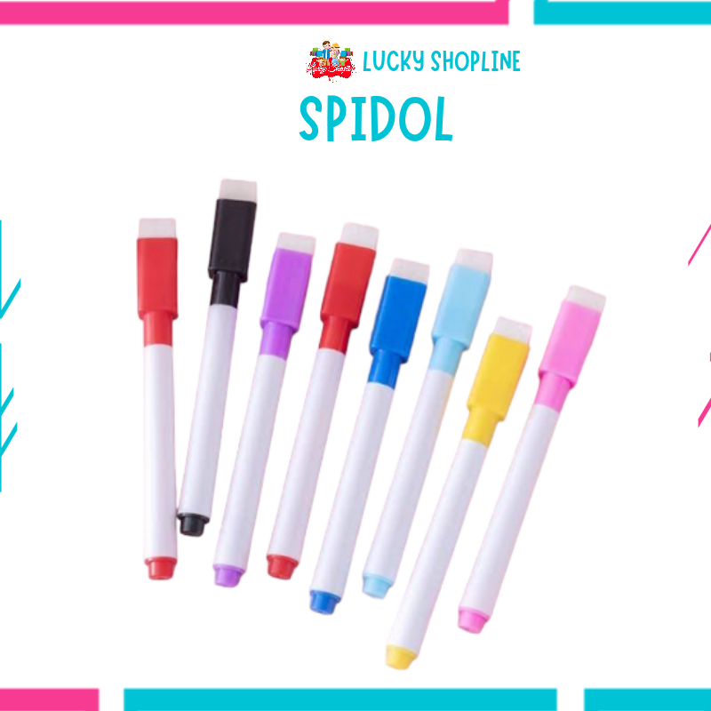 

[BIG SALE] Spidol Anak anak Wipe & Clean Spidol Papan Tulis Anak Mini Warna Warni / Spidol 2in1