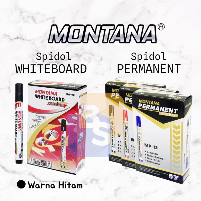 

1 Pcs - Montana Spidol PERMANENT & WHITEBOARD murah