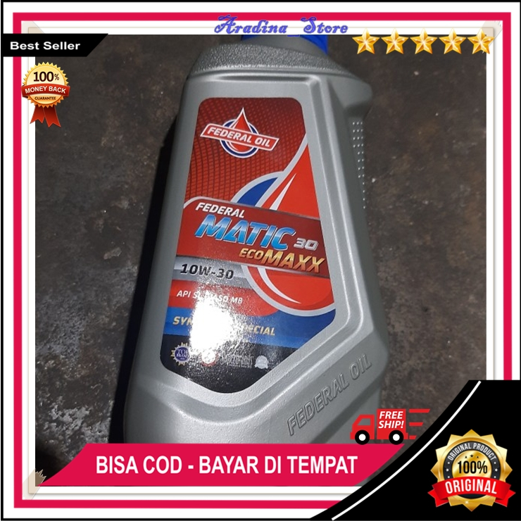 Oli Mesin Federal Matic AT 0.8L 800ml ECOMAXX Oil Motor Federal Synthetic BISA UNTUK MOTOR YAMAHA,HO