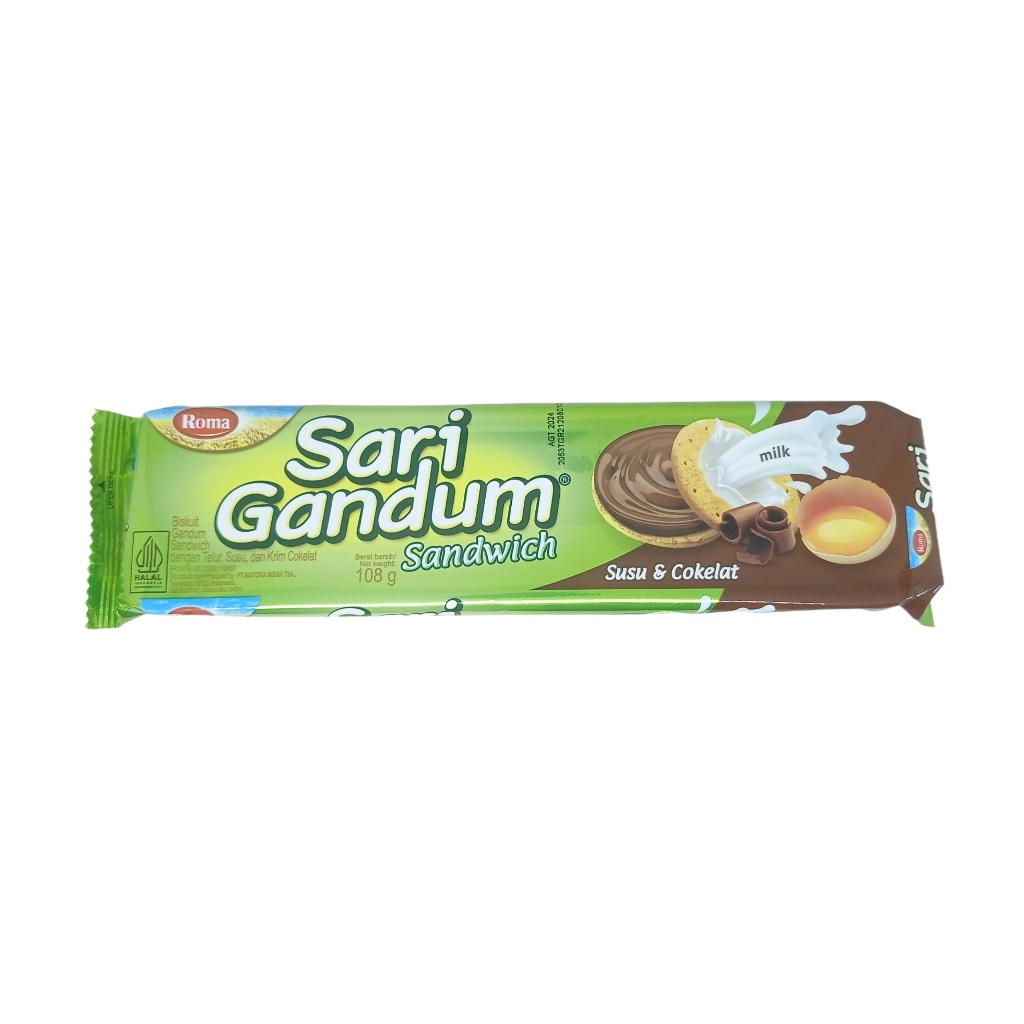 

Roma Sari Gandum Sandwich Susu & Cokelat netto 115 gr