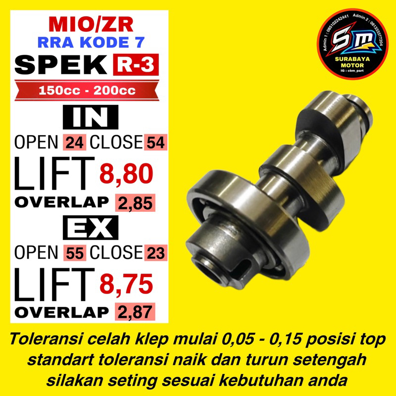 noken as mio racing noken as vega zr racing dzk dan cam roller