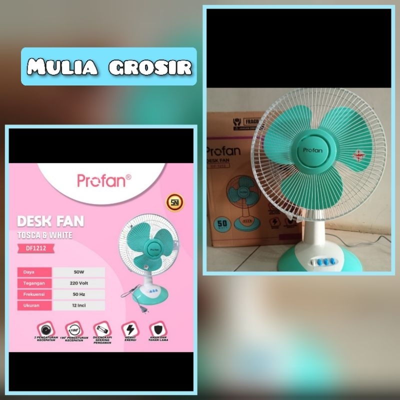 Desk Fan Profan Infico 12 inch Kipas Meja Profan 12 inch