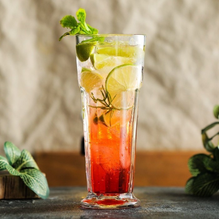 Gelas Kaki Kaca Beling Bening Citinova Accorda 350ML Gelas Unik Saji Minuman Cocktail Milkshake Smoo