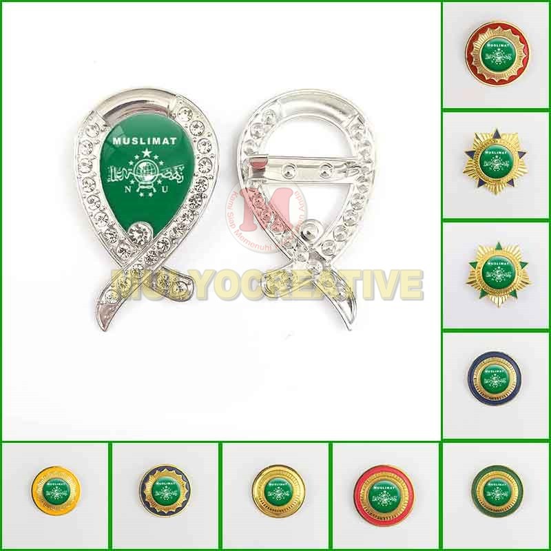 Pin Muslimat NU Pin Bros Logo Muslimat NU Model Premium