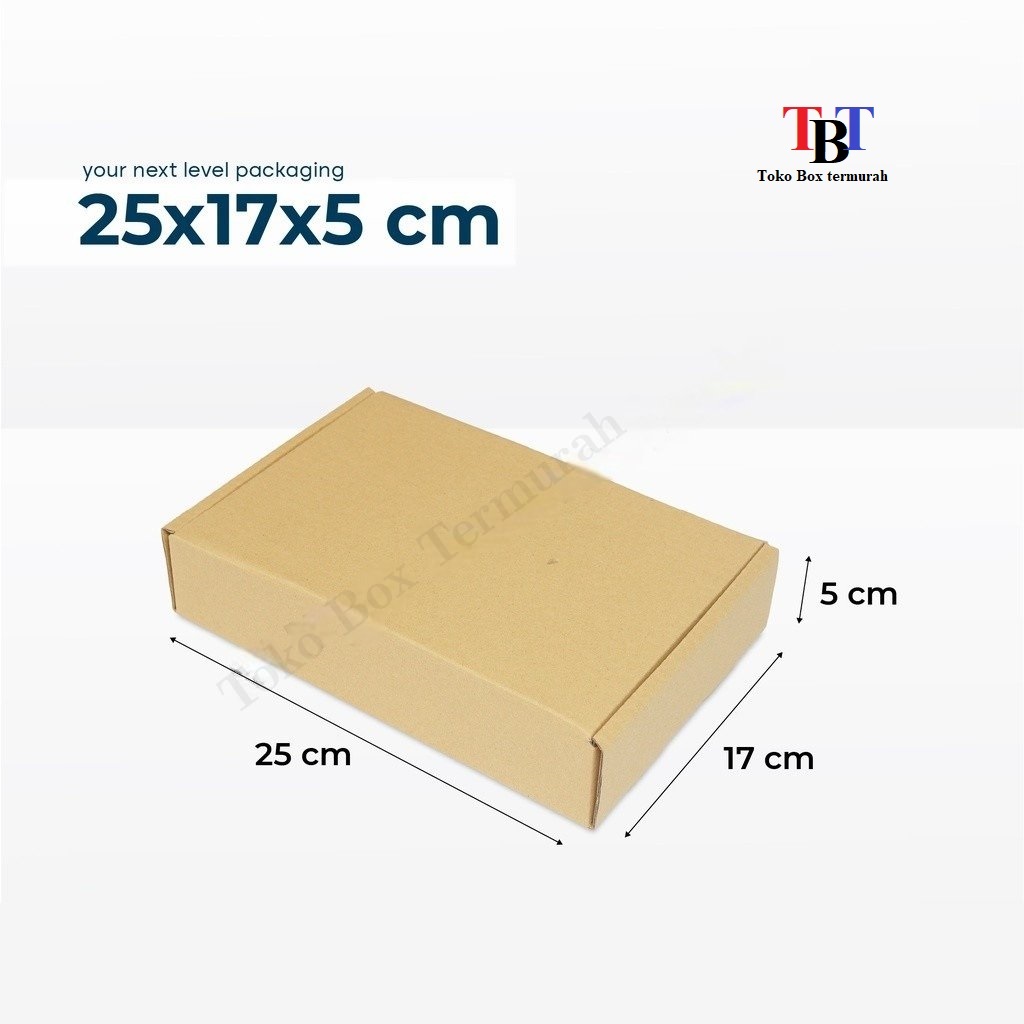 

Box 25x17x5 cm (ERLITA) KardusBox/Karton/Polos/hampers/baju/kaos
