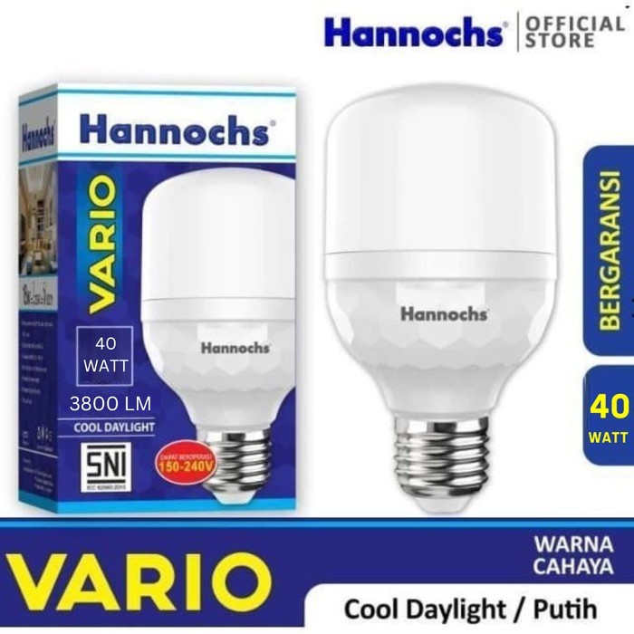 Hannochs VARIO Lampu LED 40 watt - Bohlam Cahaya Putih