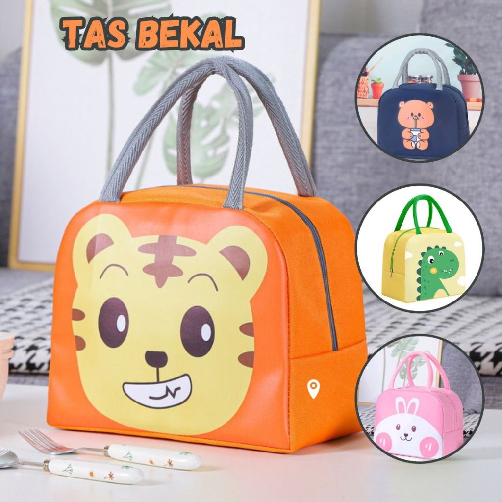 Tas Bekal Karakter Tempat Makanan / Lunch Bag Thermal / Tas Bontot Sekolah