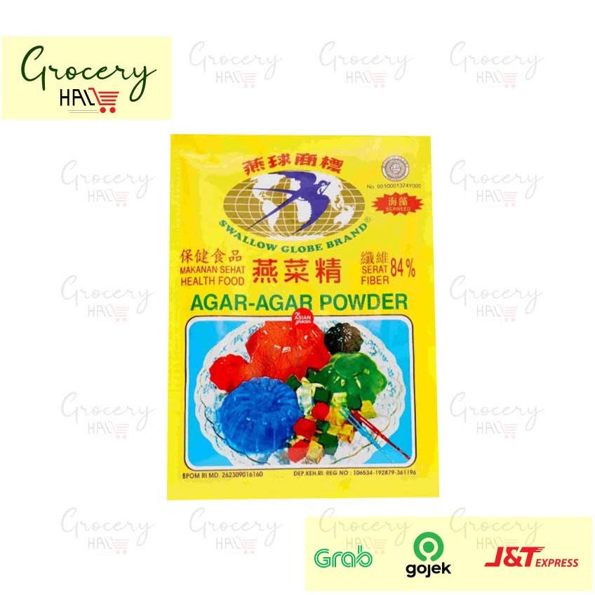 

SWALLOW GLOBE AGAR - AGAR 7 GRAM - TEPUNG AGAR - AGAR