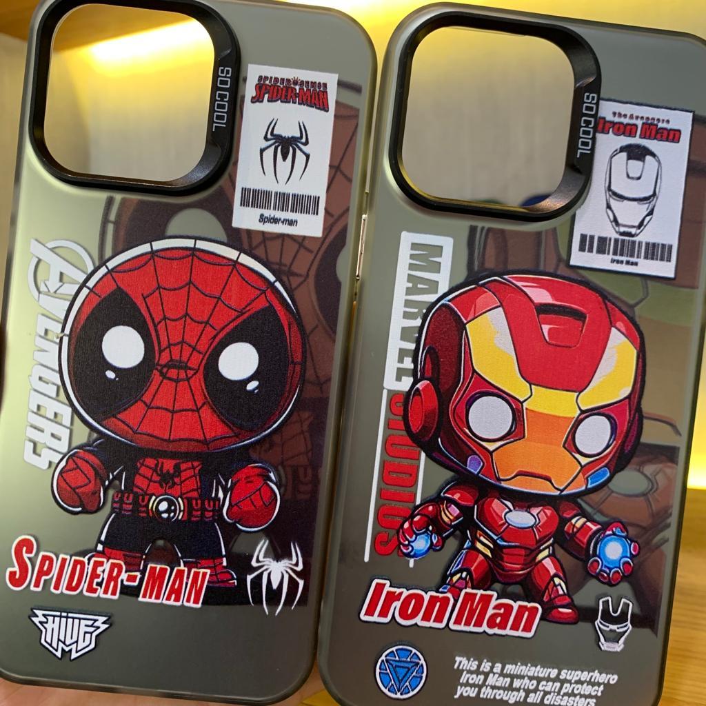 Super Hero Case IPhone X Xs XR 11 12 13 14 15 Pro Max 15+ Plus Hard Casing Avengers Cool