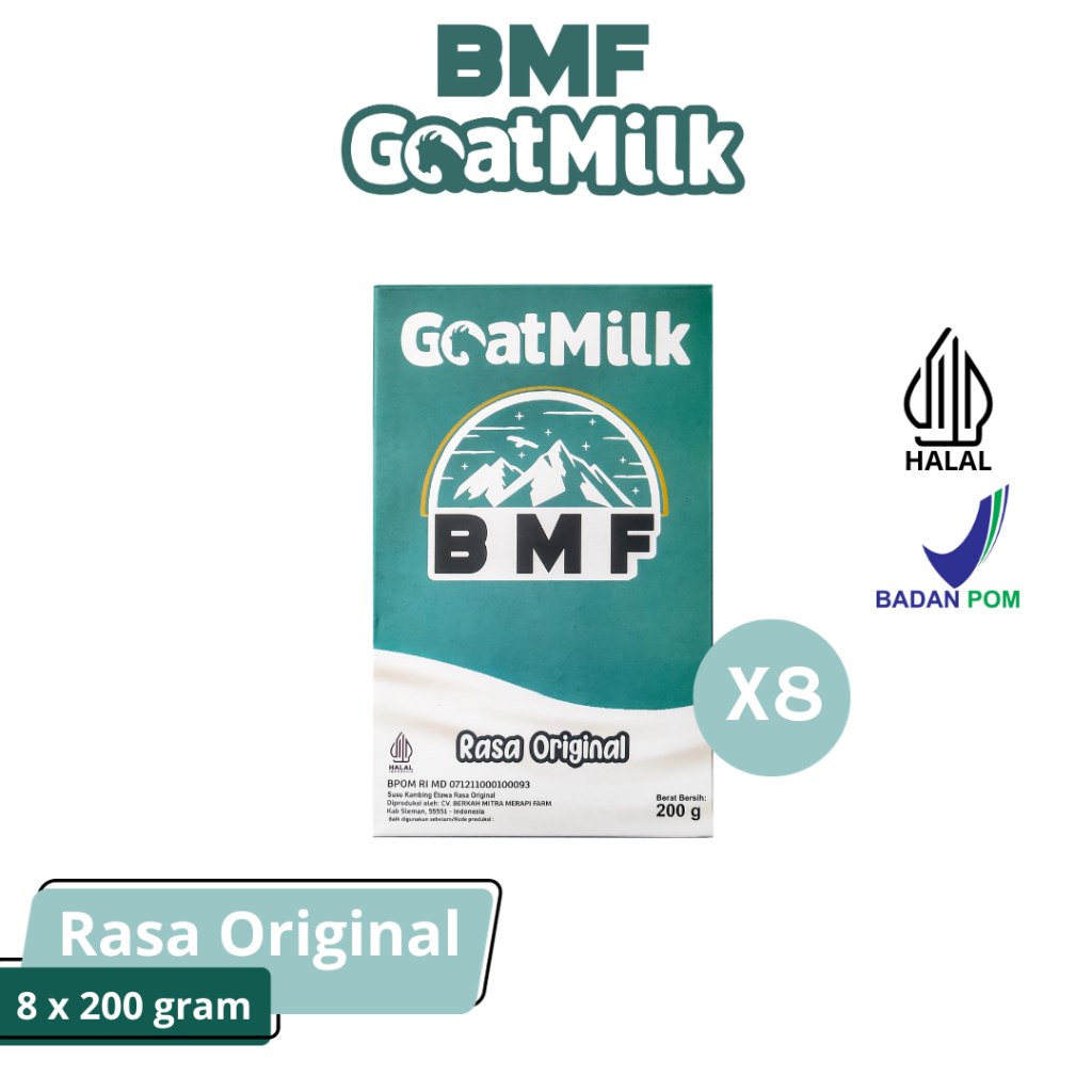 

[8 BOX] SUSU ETAWA BMF GOATMILK SUSU KAMBING MURNI 200GR BPOM