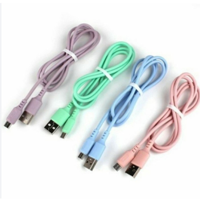 Kabel Data Charger Macaron Type C / Cable Transmission Bentuk Bulat Kabel Casan Fast Charging For Ha