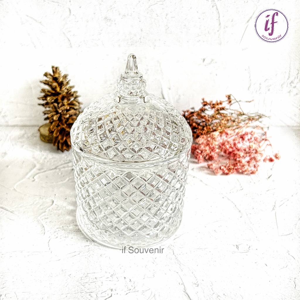 Toples Kristal Crystal Besar Candy Jar Souvenir Toples Kristal Lucu Unik