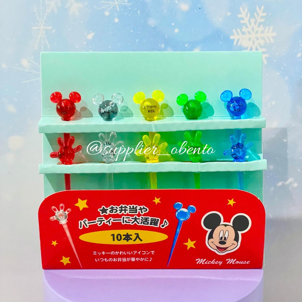 [Seria]. Mickey Picks Food Picks Disney Lunch Pick - Tusukan Bento Buah Bentuk Mickey Tusben Lucu Be