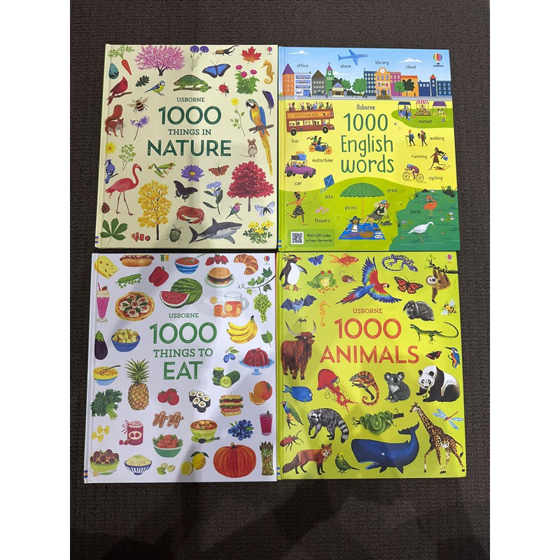 USBORNE - 1000 Series / 1000 Things in Nature / 1000 Things to Eat / 1000 English Words / 1000 Anima