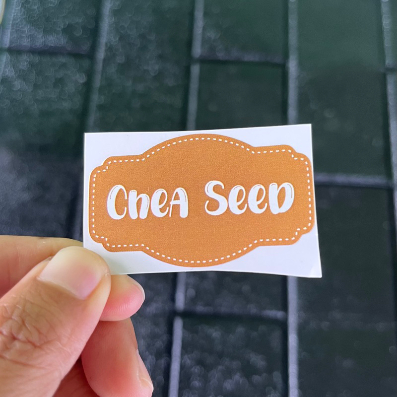 

Stiker bumbu dapur background coklat gold anti air jual per nama