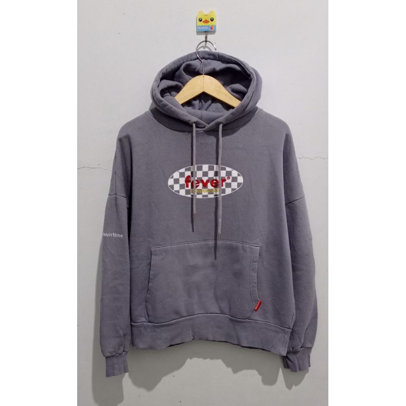 Hoodie FEVERTIME Logo bordir  Oversize 100%ORi bahan terbaik tebel