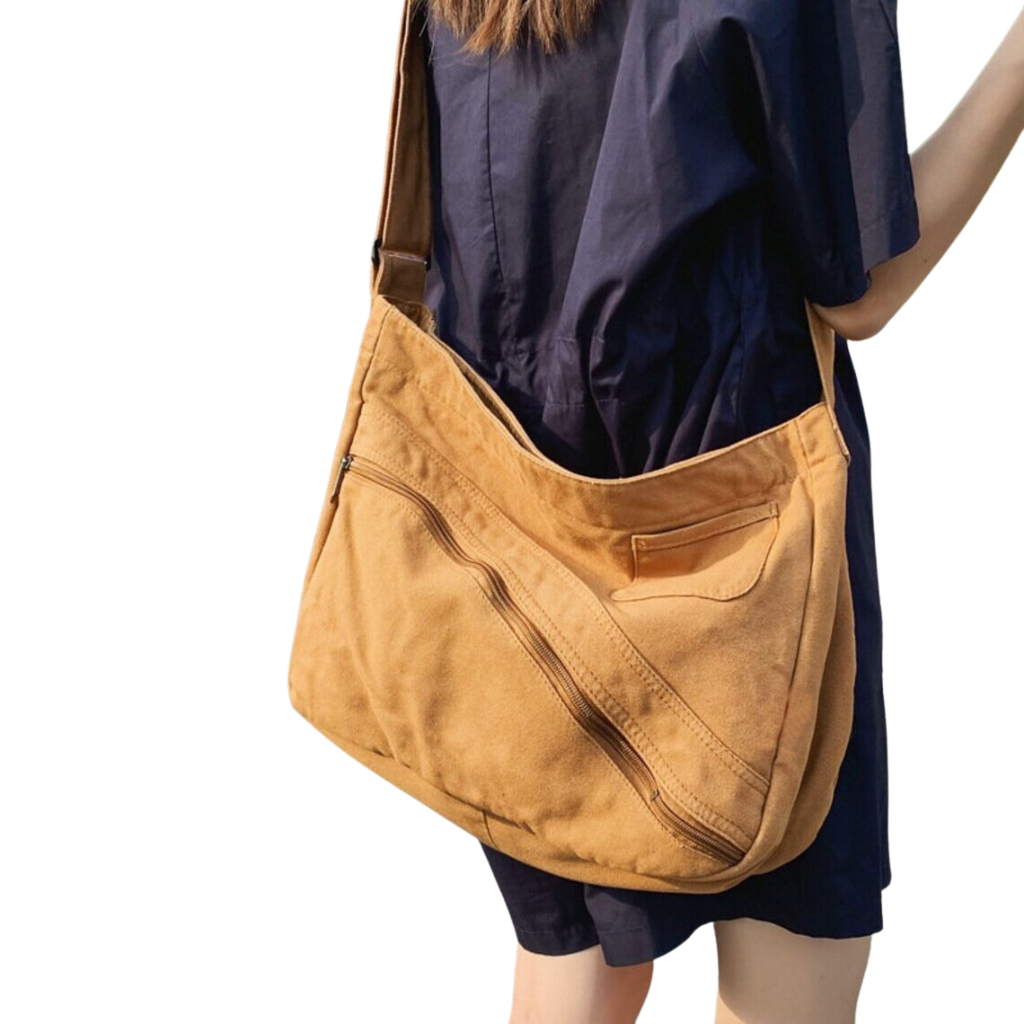 SATU ALAT Tas Selempang Ukuran Besar SEPHIA 100% Canvas Premium Tebal Tas Kanvas