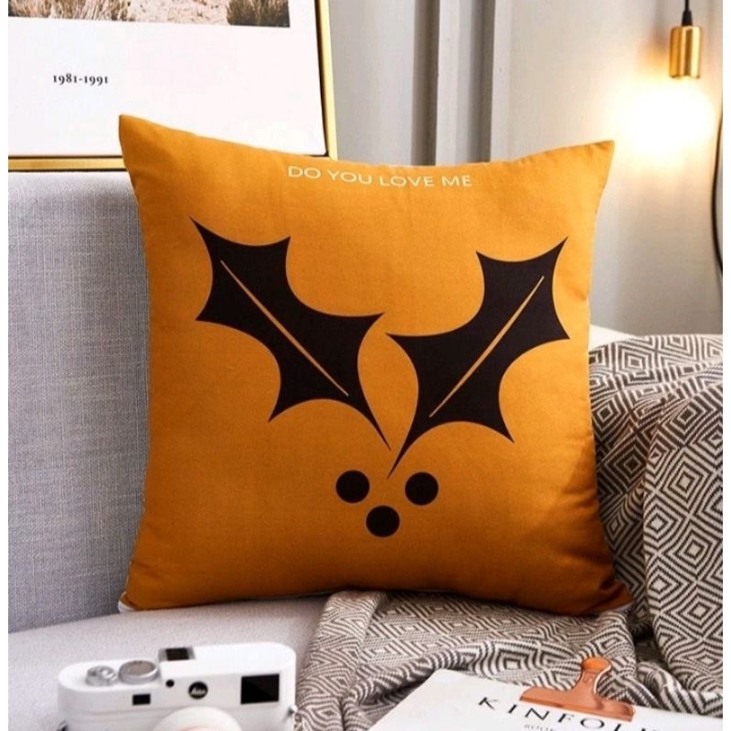 Motif Daun Coklat Sarung Bantal Sofa Bermotif Uk 40 x 40cm/Sarung Bantal Kursi