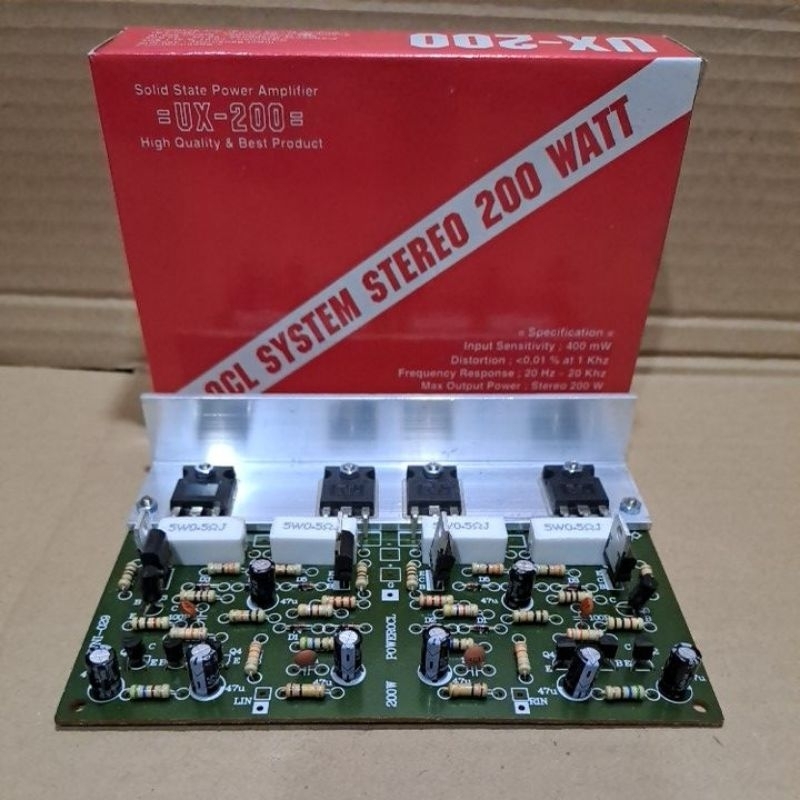 Kit Power Amplifier OCL Stereo 200Watt UX-200.