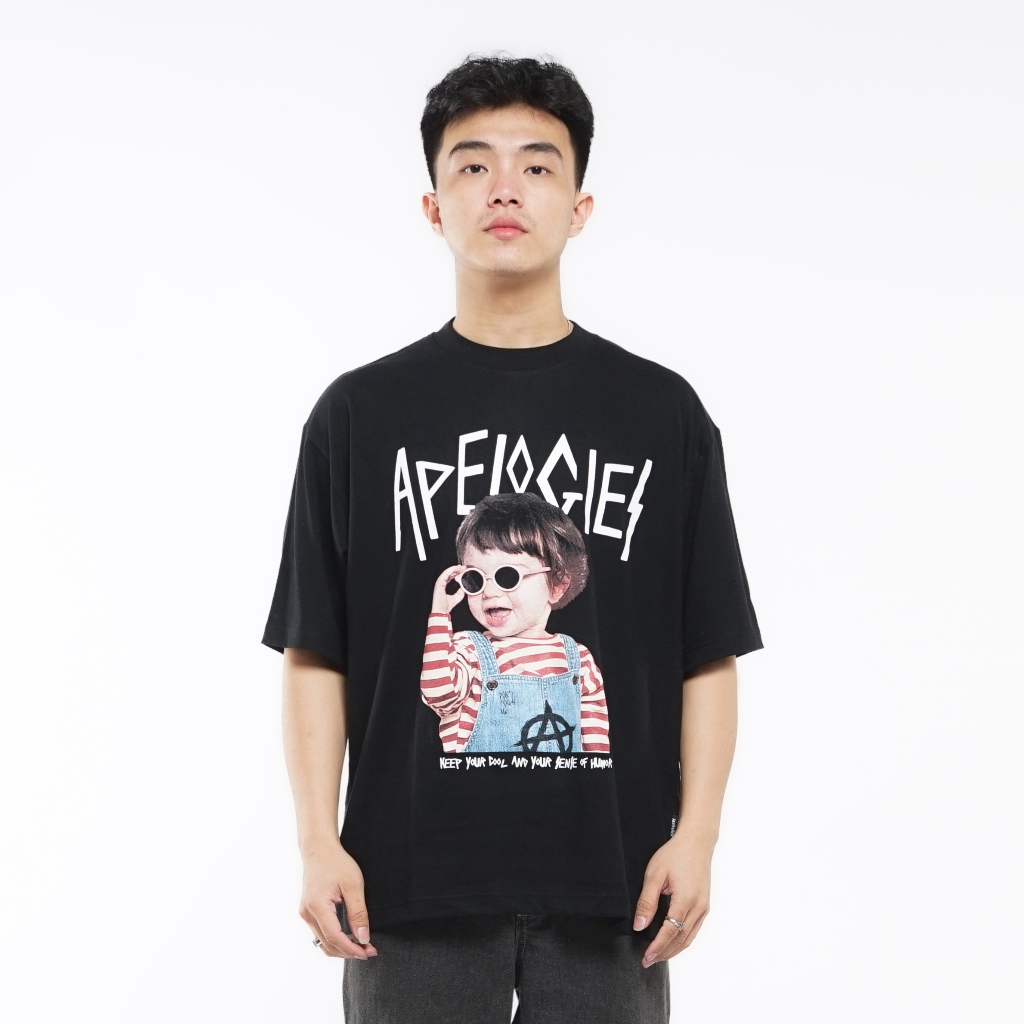 T-Shirt | Oversize | BLACK | Kids Glasses | Apelogies | New Drop