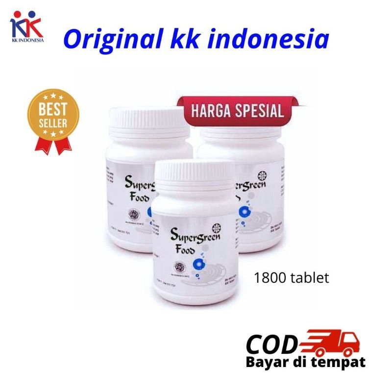 Supergreen food Detox , Solusi Asam Lambung & Multivitamin, Alga Chlorella & Spirullina