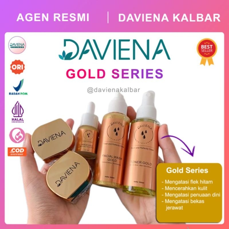 Gold Series Daviena Skincare Davina Krim Flek Hitam Daviena Pontianak Kalbar Daviena Original Davien