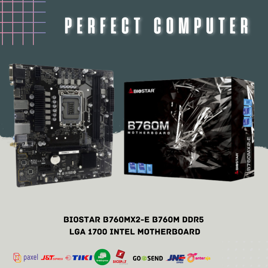 MB Biostar B760MX2-E B760M DDR5 LGA 1700 Intel Motherboard