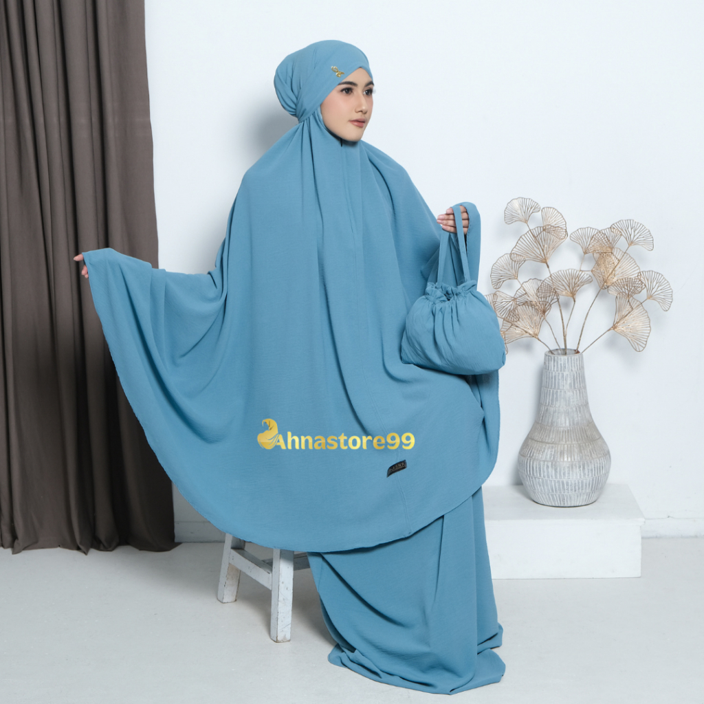 Mukena LESTY Dewasa 3in1 Crincle Airplow Premium Polos Jumbo