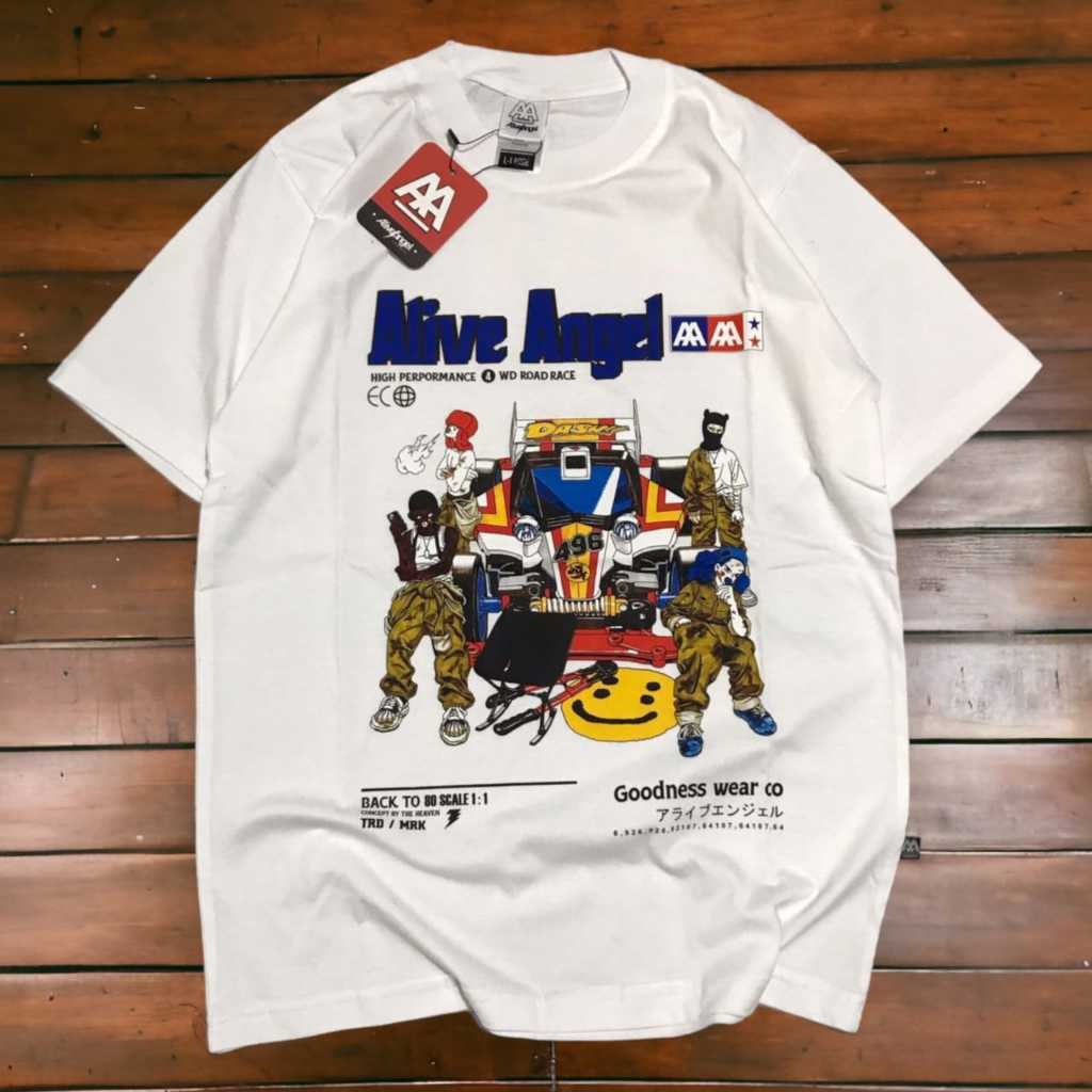 KAOS SIMPEL PUTIH DESAIN TAMIYA 4WD LENGAN PENDEK STYLE SKENA PRIA WANITA FULL TAG / KAOS VINTAGE PU