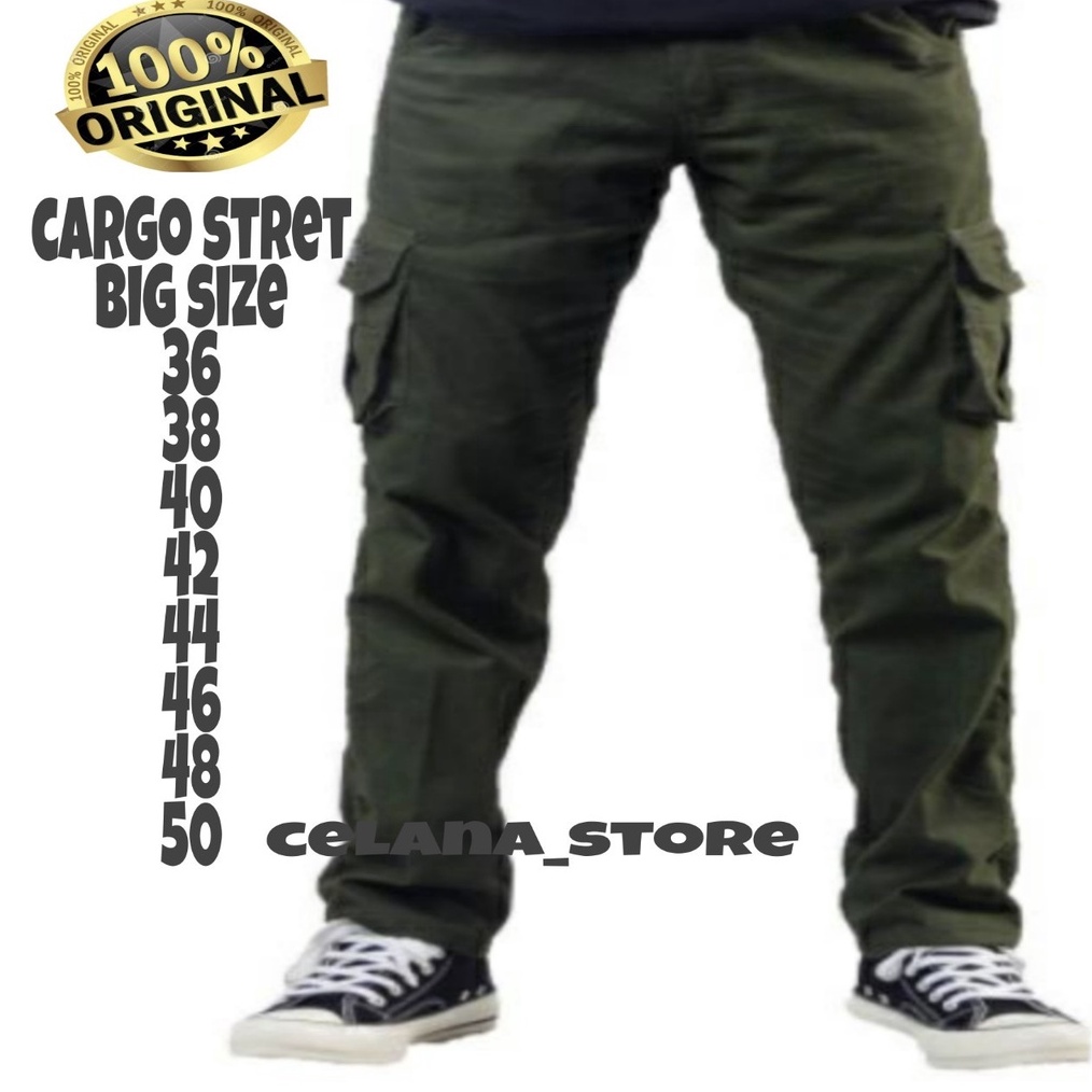 ✨Mall✨ CELANA CARGO BIG SIZE 36-50/celana cargo big size pria/celana cargo panjang pria big size/cel