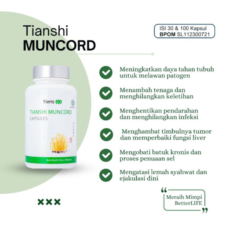 Muncord Tiens Original (Isi 100 Kapsul)