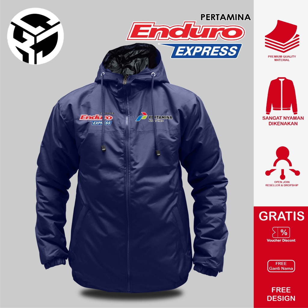 JAKET ENDURO EXPRESS JAKET PERTAMINA ENDURO JAKET PARASUT PERTAMINA ENDURO JAKER POM BENSIN
