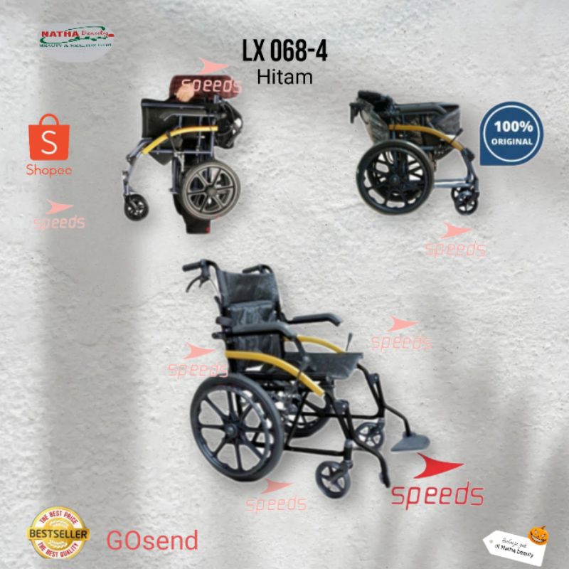 KURSI RODA LIPAT KURSI RODA SPEEDS 068-4 PORTABLE TRAVELING