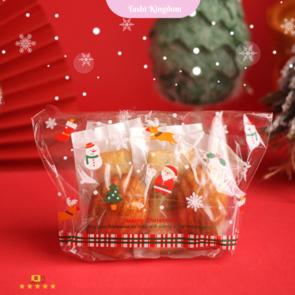 

Plastik roti cupcake natal 3 pcs bingkisan natal plastik cookies christmas kantong cake natal keras kado natal