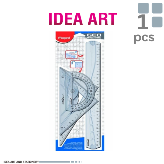 

Penggaris Geometrik Set 4 pcs Large 30 cm Maped Geometric Ruler