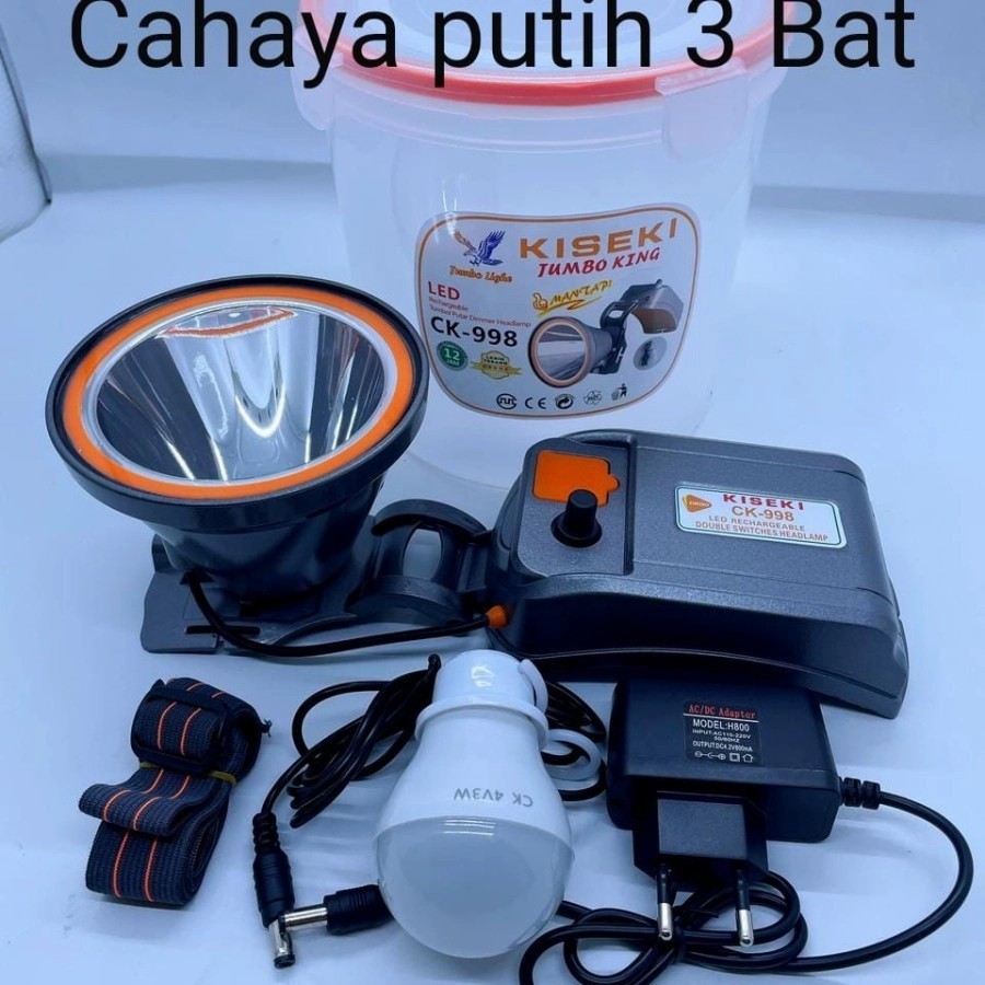 KISEKI CK-998 Senter Kepala Original Kiseki CK 998 5000mah Tahan 12 Jam