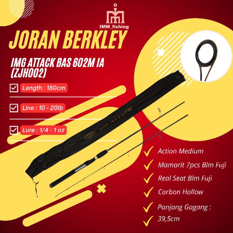 JORAN BERKLEY IMG ATTACK | Tongkat Pancing | Fishing Rod | Spinning