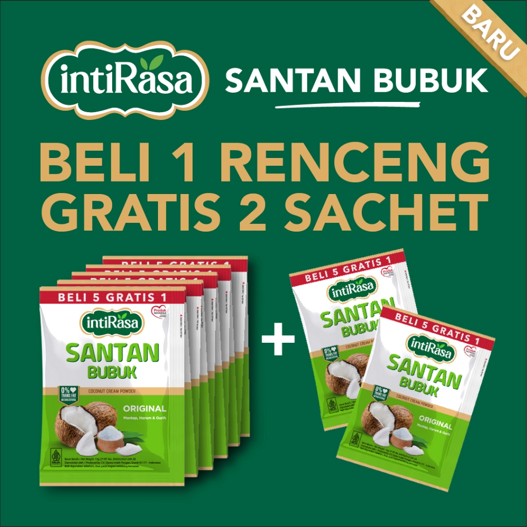 

intiRasa Santan Bubuk Original (10 sachets x 13g)