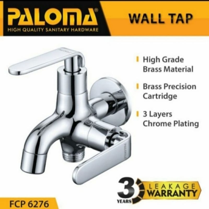 PALOMA FCP 6276 KERAN CABANG SHOWER BAK MANDI DOUBLE TEMBOK KRAN AIR