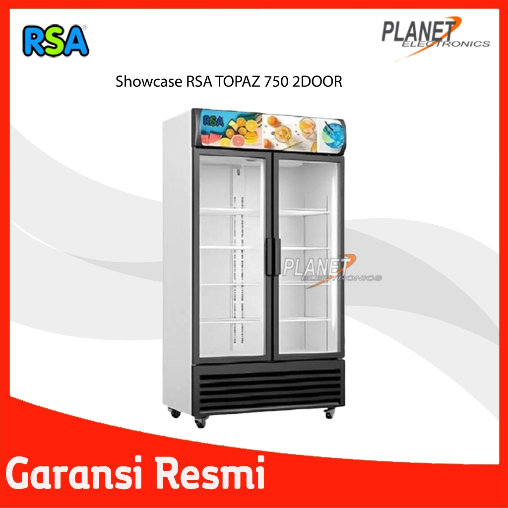 Showcase 2 pintu RSA Topaz 750