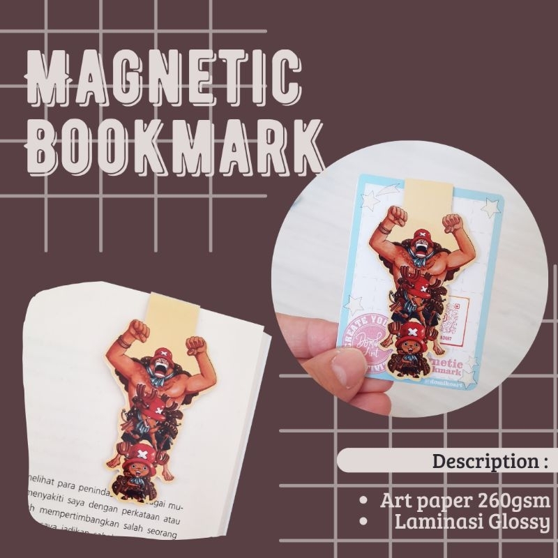 

Magnetic Bookmark Anime One Piece Chopper Kuat